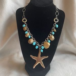 Sterling Moody beach themed necklace 18”